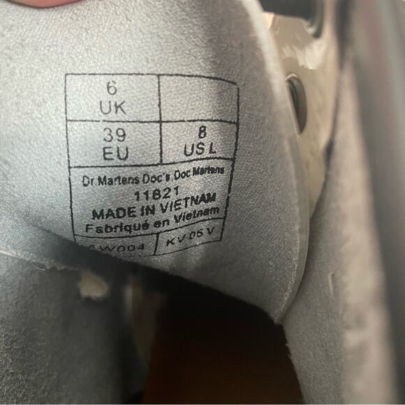 Doc‎ Martens 1182 White Patent Combat Boots Size 8 - Picture 12 of 13